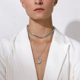 U7 croissant de lune coeur urne collier crémation bijoux pour cendres je t'aime à la lune et au dos Double pendentif à breloque chaîne Rolo Ma boutique