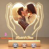 Lampe Personnalisée avec Photo et Texte de Léon, Veilleuse pour Femmes et Hommes, Cadeaux d'Anniversaire et de Mariage pour Couples Ma boutique