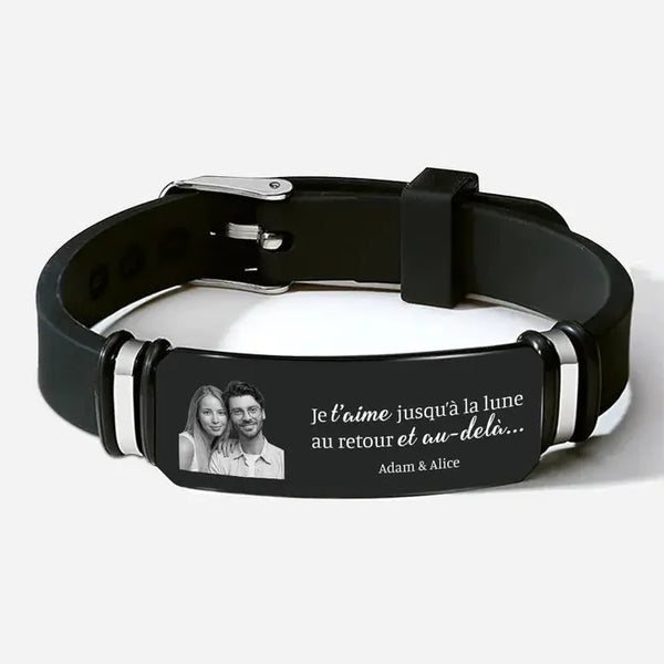 Bracelet Personnalisé Couple Avec Photo -Je T’Aime