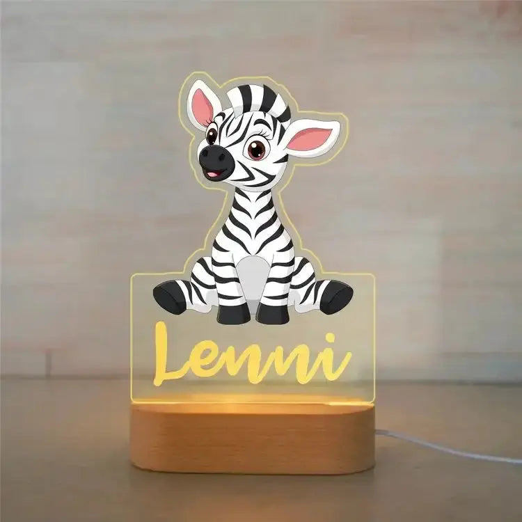 lampe LED animal chambre bebe personnalisee