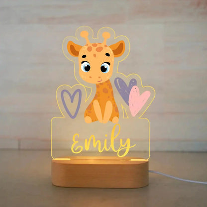 lampe LED animal chambre bebe personnalisee