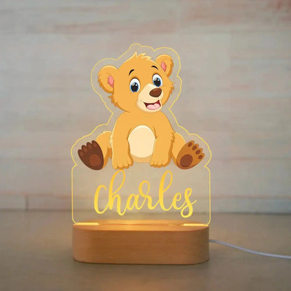 lampe LED animal chambre bebe personnalisee