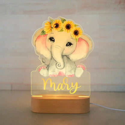 lampe LED animal chambre bebe personnalisee