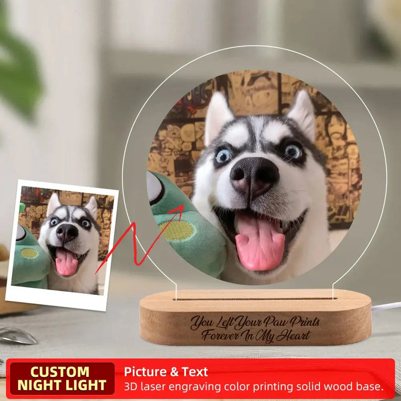 Veilleuse personnalisée avec Photo de chien, cadeau commémoratif pour animaux de compagnie, Plaque commémorative pour animaux de compagnie, cadeau Photo de chat, cadeau personnalisé pour la perte d'animaux de compagnie Ma boutique