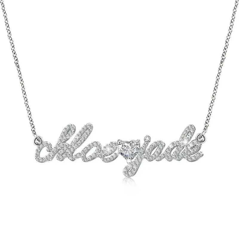Collier personnalisé avec nom en diamant, bijoux avec lettres personnalisées, plaqué or 18 carats, cadeaux de vacances pour femmes, usage quotidien formel Ma boutique