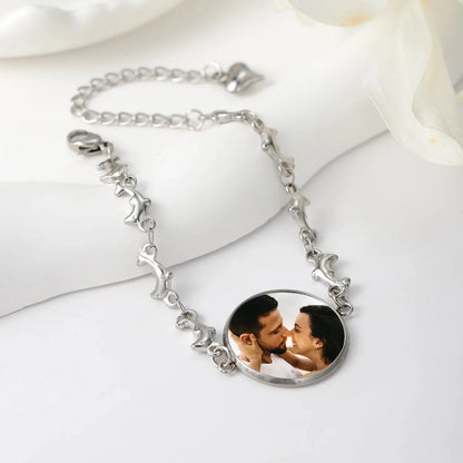 Bracelet Photo de dauphin personnalisable, Bracelet à breloques de dauphin personnalisé, Bracelet Photo personnalisé, Bracelet de souvenirs spéciaux