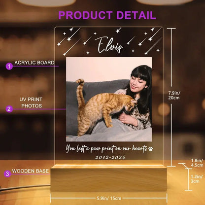 Cadeau commémoratif pour animaux de compagnie, Plaque Photo personnalisée pour animaux de compagnie, cadre personnalisé de noël, cadeau de sympathie pour chat, chien, perte d'animal de compagnie, cadeau de noël Ma boutique