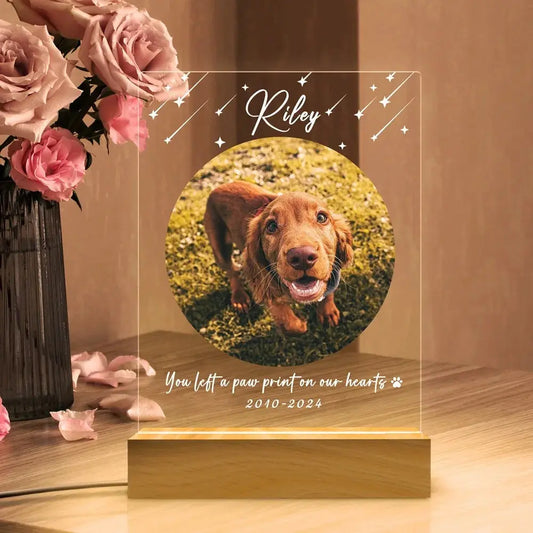 Cadeau commémoratif pour animaux de compagnie, Plaque Photo personnalisée pour animaux de compagnie, cadre personnalisé de noël, cadeau de sympathie pour chat, chien, perte d'animal de compagnie, cadeau de noël Ma boutique