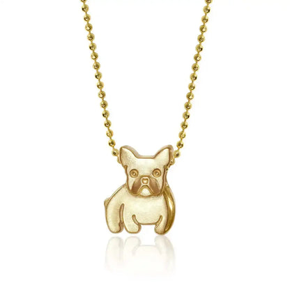 Collier en acier inoxydable pour chiot, pendentif en diamant pour chien, corrida, corgi, caniche, chaîne de clavicule à retention de couleur plaquée or Ma boutique