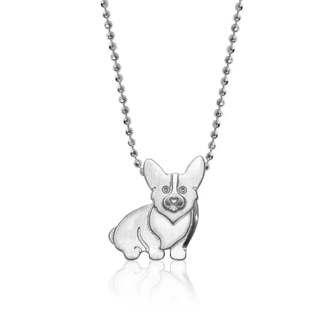 Collier en acier inoxydable pour chiot, pendentif en diamant pour chien, corrida, corgi, caniche, chaîne de clavicule à retention de couleur plaquée or