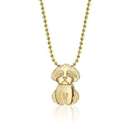 Collier en acier inoxydable pour chiot, pendentif en diamant pour chien, corrida, corgi, caniche, chaîne de clavicule à retention de couleur plaquée or Ma boutique