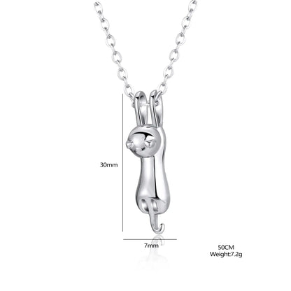 Collier pendentif chat étanche pour cendres, bijoux de crémation, urne mignonne