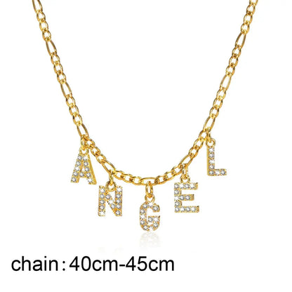 Collier personnalisé en acier inoxydable pour femme, pendentif lettre Alpahbet, nom initial, déclaration de collier, cadeau de breloques Ma boutique