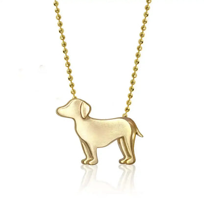 Collier en acier inoxydable pour chiot, pendentif en diamant pour chien, corrida, corgi, caniche, chaîne de clavicule à retention de couleur plaquée or Ma boutique
