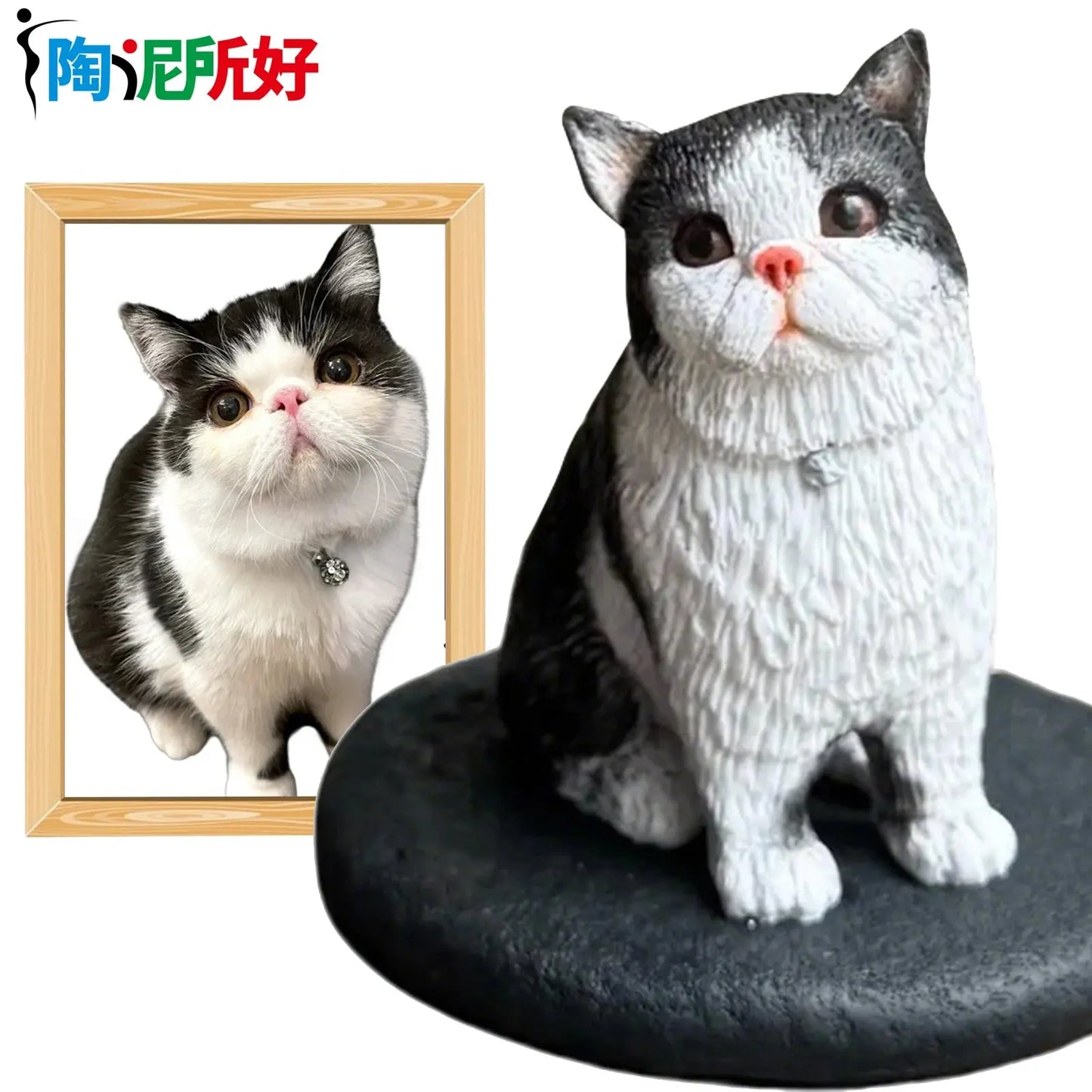 Figurines Bobblehead personnalisées faites à la main pour animaux de compagnie, poupées en argile personnalisées, Sculpture de statue 3d de votre photo, conception de modèle de chat et de chien