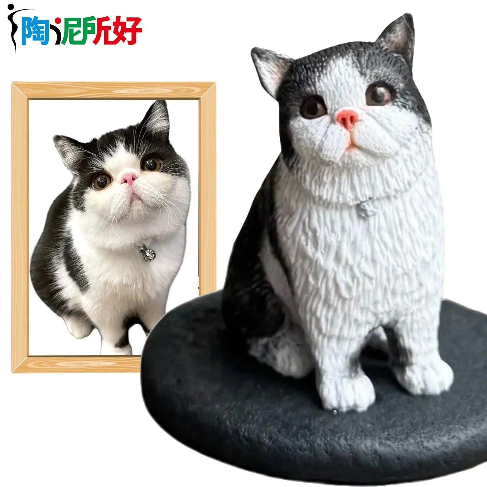Figurines Bobblehead personnalisées faites à la main pour animaux de compagnie, poupées en argile personnalisées, Sculpture de statue 3d de votre photo, conception de modèle de chat et de chien