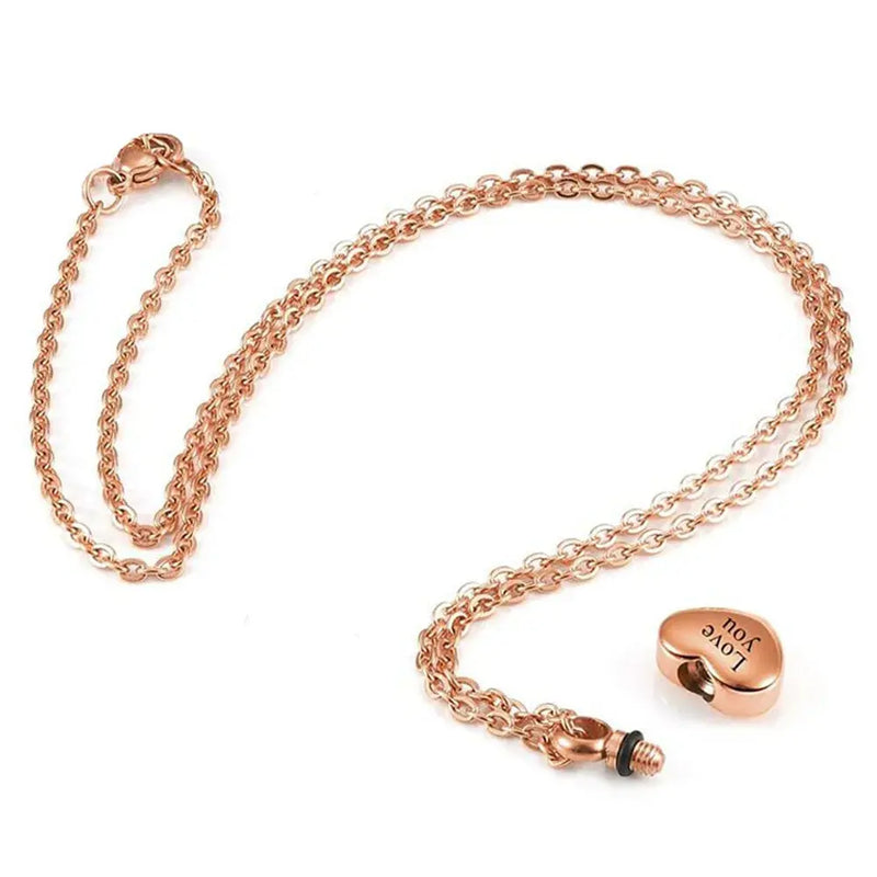 Collier en acier inoxydable, petit cœur avec patte d'animaux de compagnie, breloques pour cendres commémoratives, bijoux pendentif souvenir Ma boutique