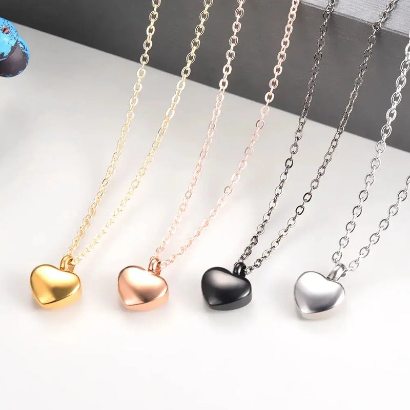 Collier en acier inoxydable, petit cœur avec patte d'animaux de compagnie, breloques pour cendres commémoratives, bijoux pendentif souvenir Ma boutique