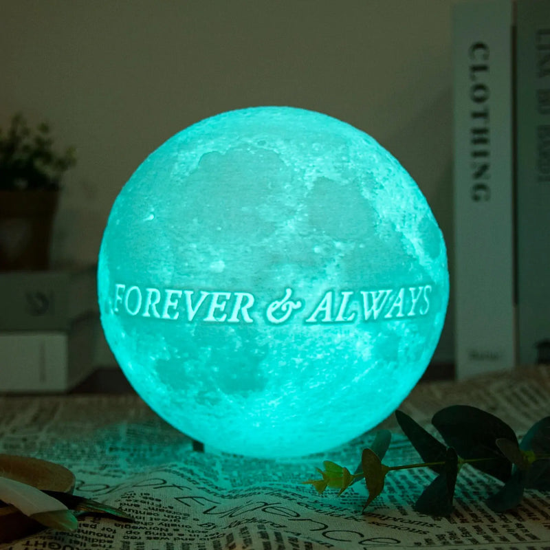 Lampe lunaire imprimée en 3D, texte Photo personnalisé, veilleuse USB personnalisée, anniversaire, fête des mères, saint-valentin, vacances, cadeau lunaire Ma boutique