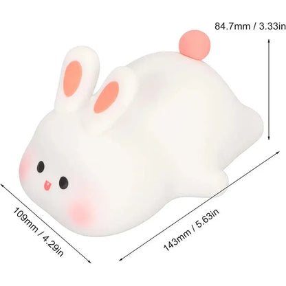 Lapin veilleuse Silicone pépinière mignon lampe de couchage USB Rechargeable interrupteur tactile Table de commande Led pour enfant petite amie cadeau Cadeaux Personnalisés – Idées Cadeaux Uniques & Souvenirs