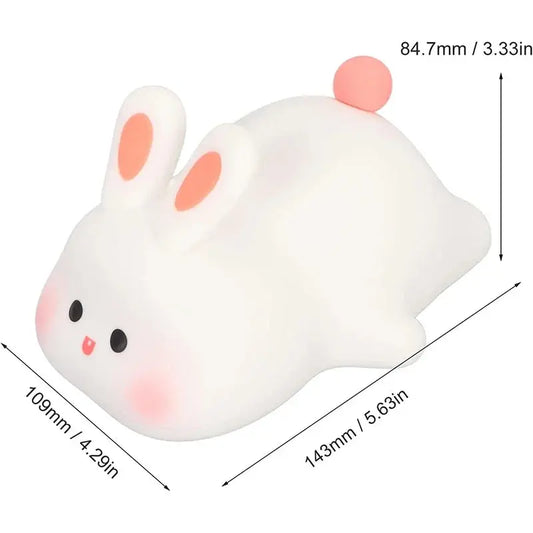 Lapin veilleuse Silicone pépinière mignon lampe de couchage USB Rechargeable interrupteur tactile Table de commande Led pour enfant petite amie cadeau Cadeaux Personnalisés – Idées Cadeaux Uniques & Souvenirs