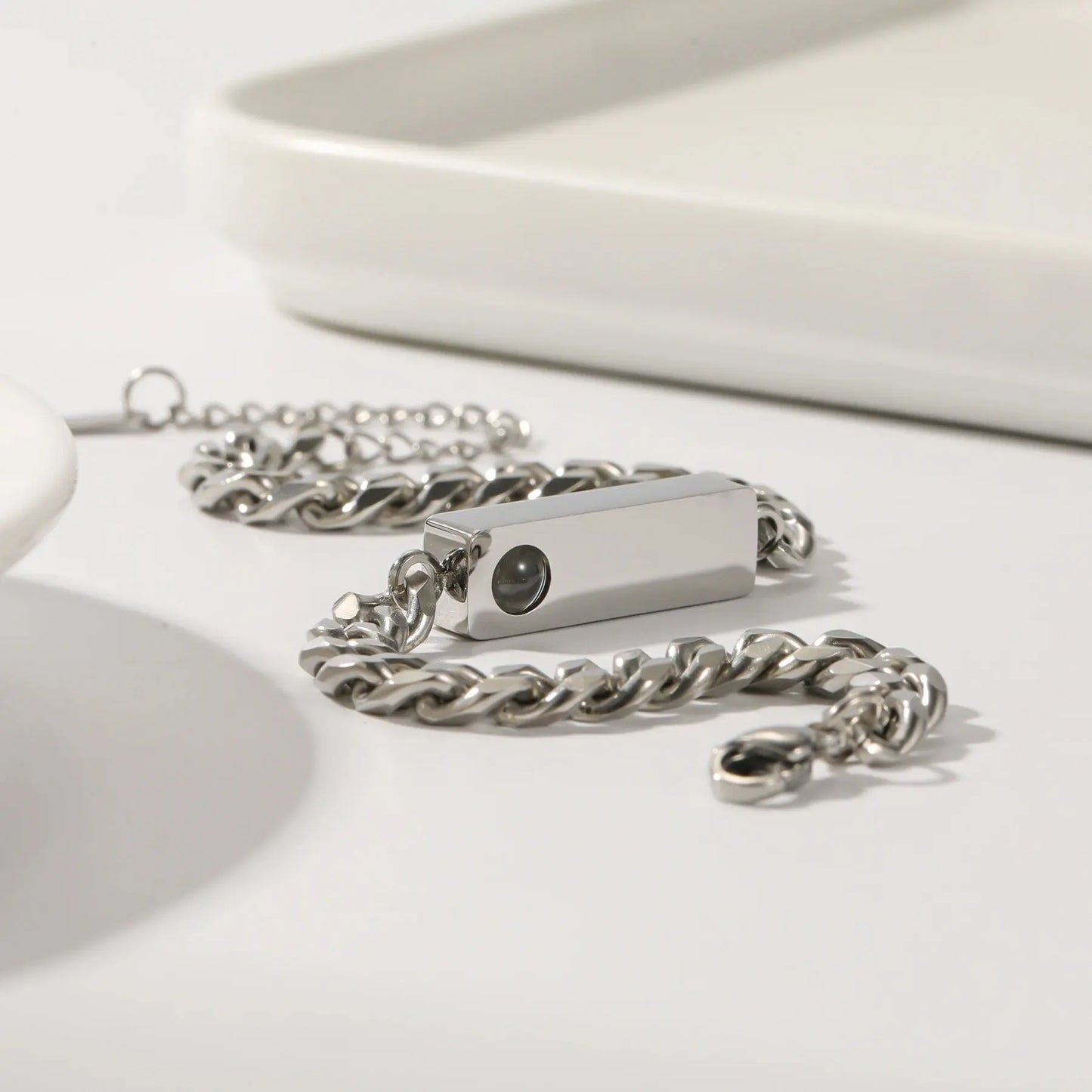 Bracelet Photo de Projection personnalisé, pendentif avec nom personnalisé, Photo de Couple, cadeau d'anniversaire pour petit ami et mari Ma boutique