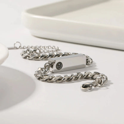 Bracelet Photo de Projection personnalisé, pendentif avec nom personnalisé, Photo de Couple, cadeau d'anniversaire pour petit ami et mari Ma boutique