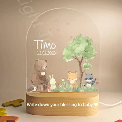 Veilleuse personnalisée bébé, nom personnalisé, Animal, ours, lapin, avec lampe USB, pour chambre à coucher, cadeau d'anniversaire et de noël Cadeaux Personnalisés – Idées Cadeaux Originales & Souvenirs Animaux Décédés