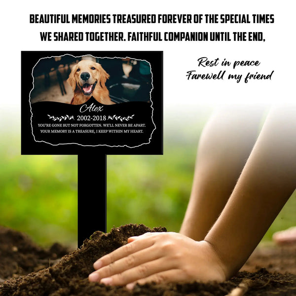 Piquet de jardin commémoratif personnalisé pour chien et chat, marqueur de perte de tombe pour animaux de compagnie, empreintes de pattes, plaque de jardin extérieure, cadeau pour animaux de compagnie Ma boutique