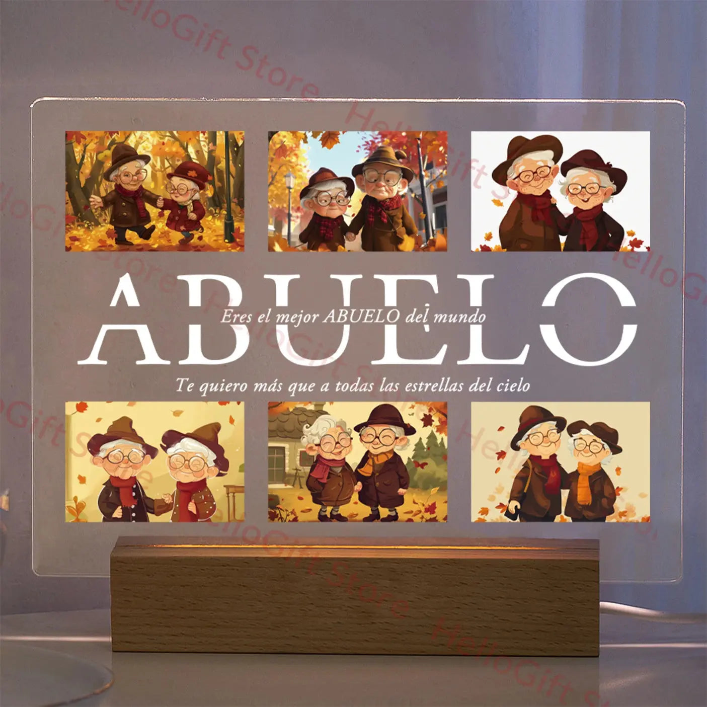 Lampe acrylique 3D personnalisée avec photo et texte, veilleuse personnalisée pour chambre à coucher, maman, papa, amour, famille, anniversaire, cadeau de Noël Ma boutique