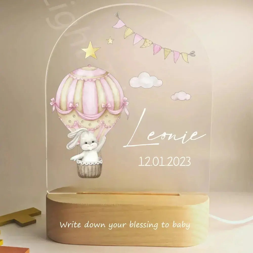 Veilleuse personnalisée bébé, nom personnalisé, Animal, ours, lapin, avec lampe USB, pour chambre à coucher, cadeau d'anniversaire et de noël Cadeaux Personnalisés – Idées Cadeaux Originales & Souvenirs Animaux Décédés