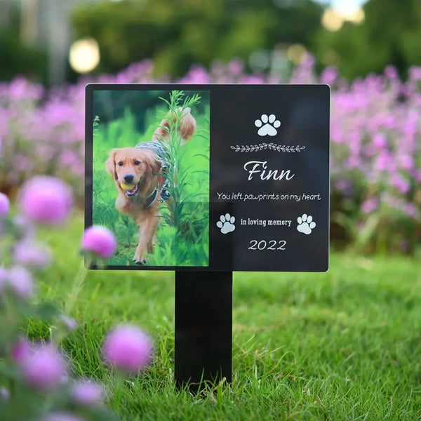 Piquet commémoratif personnalisé pour animaux de compagnie, marqueur acrylique, pierre tombale, Souvenirs pour chiens et chats, perte d'animaux, ajouter de la Photo et du texte, cadeau commémoratif Ma boutique