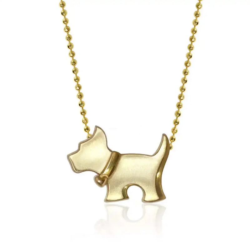 Collier en acier inoxydable pour chiot, pendentif en diamant pour chien, corrida, corgi, caniche, chaîne de clavicule à retention de couleur plaquée or Ma boutique