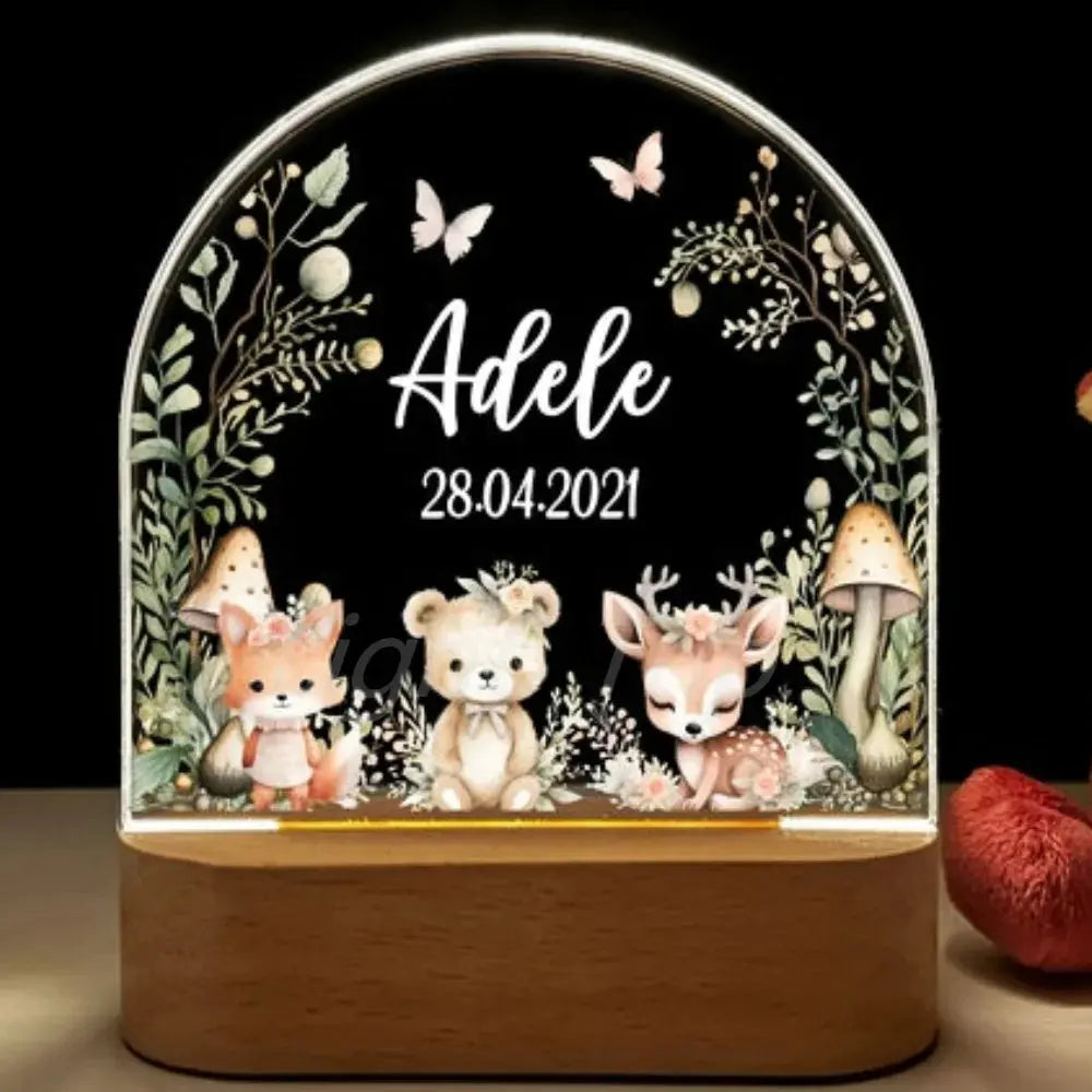 lampe LED chateau chambre fille personnalisee