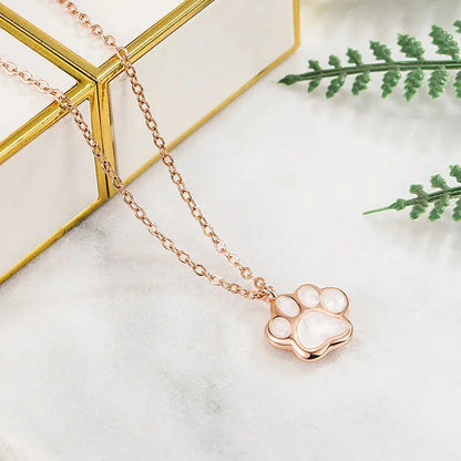 CIAXY – collier avec pendentif empreinte de patte, couleur argent, Rose, or, chien, chat, bijoux à la mode pour femmes Ma boutique