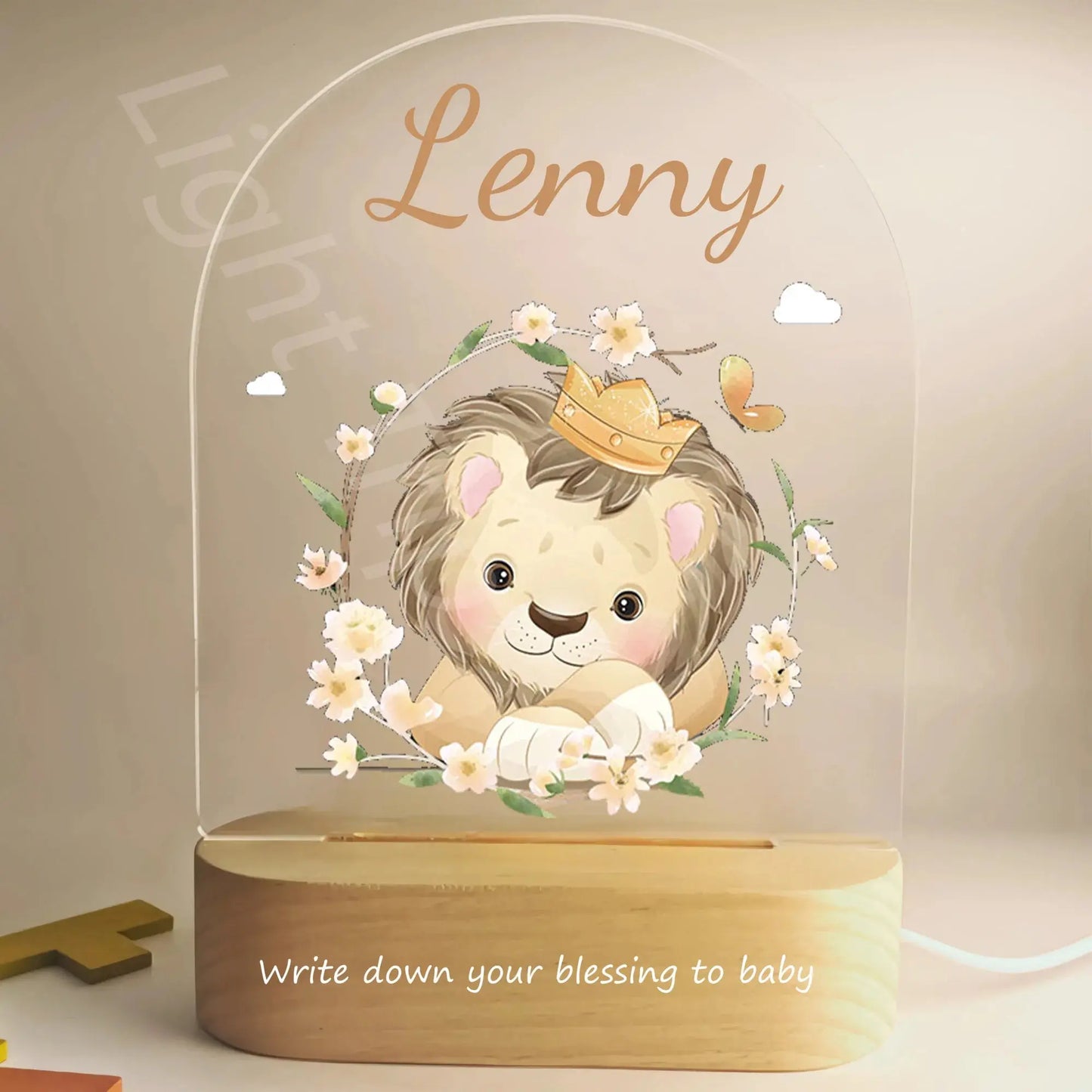 cadeau naissance veilleuse personnalisée avec prénom