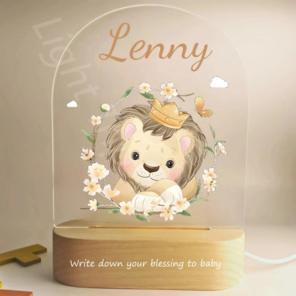 cadeau naissance veilleuse personnalisée avec prénom