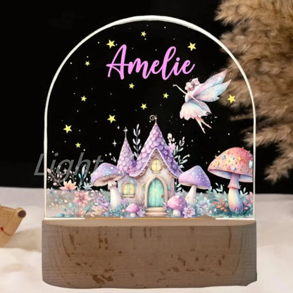cadeau naissance princesse veilleuse personnalisee
