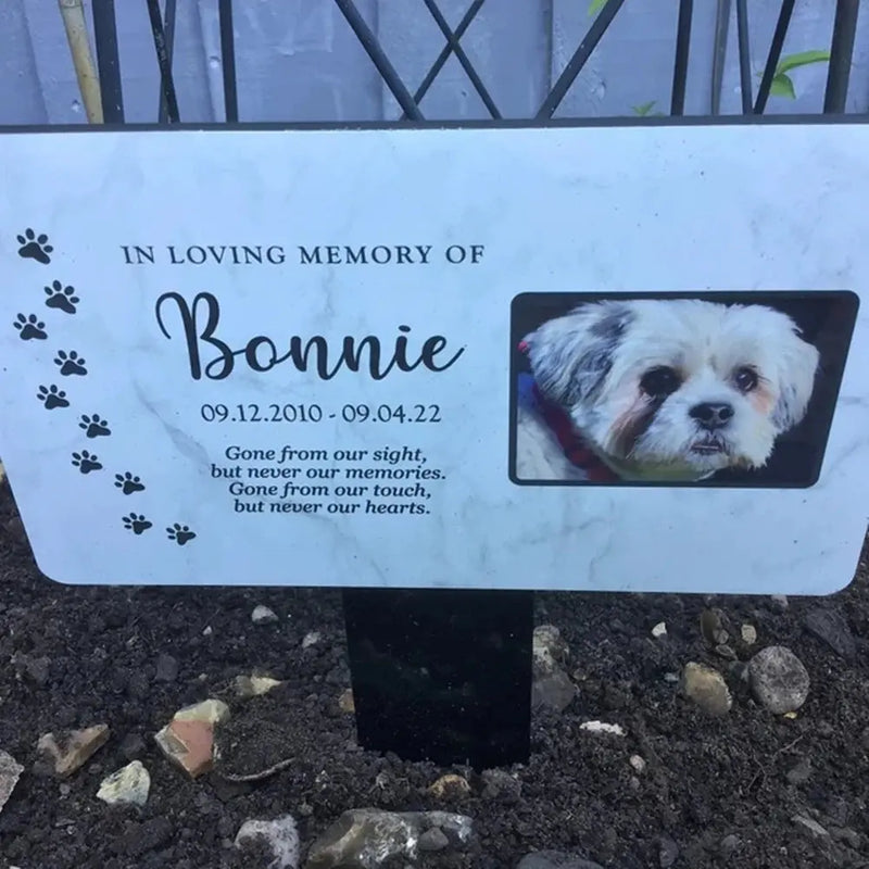 Piquet commémoratif personnalisé pour animaux de compagnie, marqueur acrylique, pierre tombale, Souvenirs pour chiens et chats, perte d'animaux, ajouter de la Photo et du texte, cadeau commémoratif Ma boutique