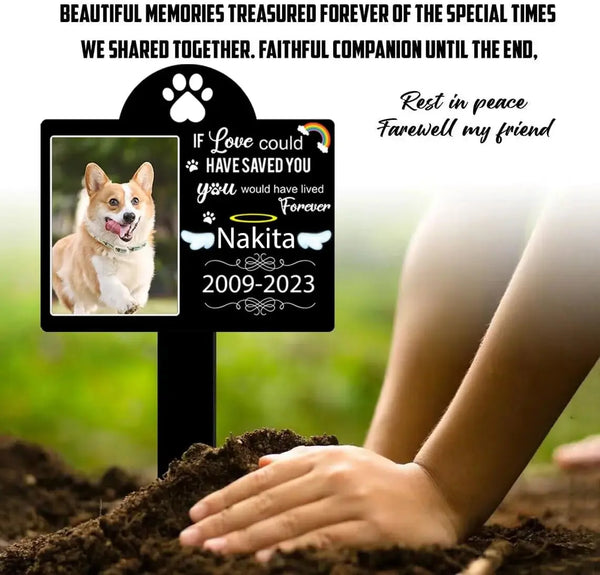 Piquet de jardin commémoratif personnalisé pour animaux de compagnie, panneau de jardin en acrylique, marqueurs de tombe pour animaux de compagnie, cadeau commémoratif personnalisé pour chien et chat Ma boutique