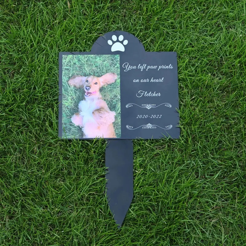 Piquet commémoratif personnalisé pour animaux de compagnie, marqueur acrylique, pierre tombale, Souvenirs pour chiens et chats, perte d'animaux, ajouter de la Photo et du texte, cadeau commémoratif Ma boutique