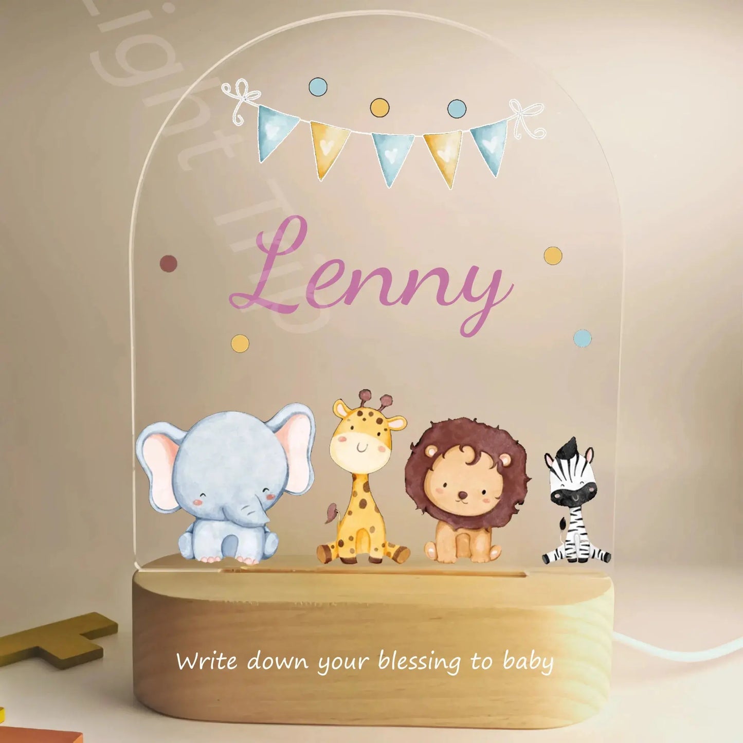 veilleuse bébé personnalisée pour chambre d’enfant