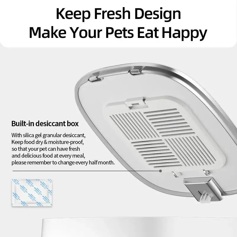 ROJECO-Mangeoire automatique intelligente pour animaux de compagnie, distributeur de nourriture pour chat, distributeur de croquettes, télécommande, bouton WiFi, accessoires pour chats et chiens Ma boutique