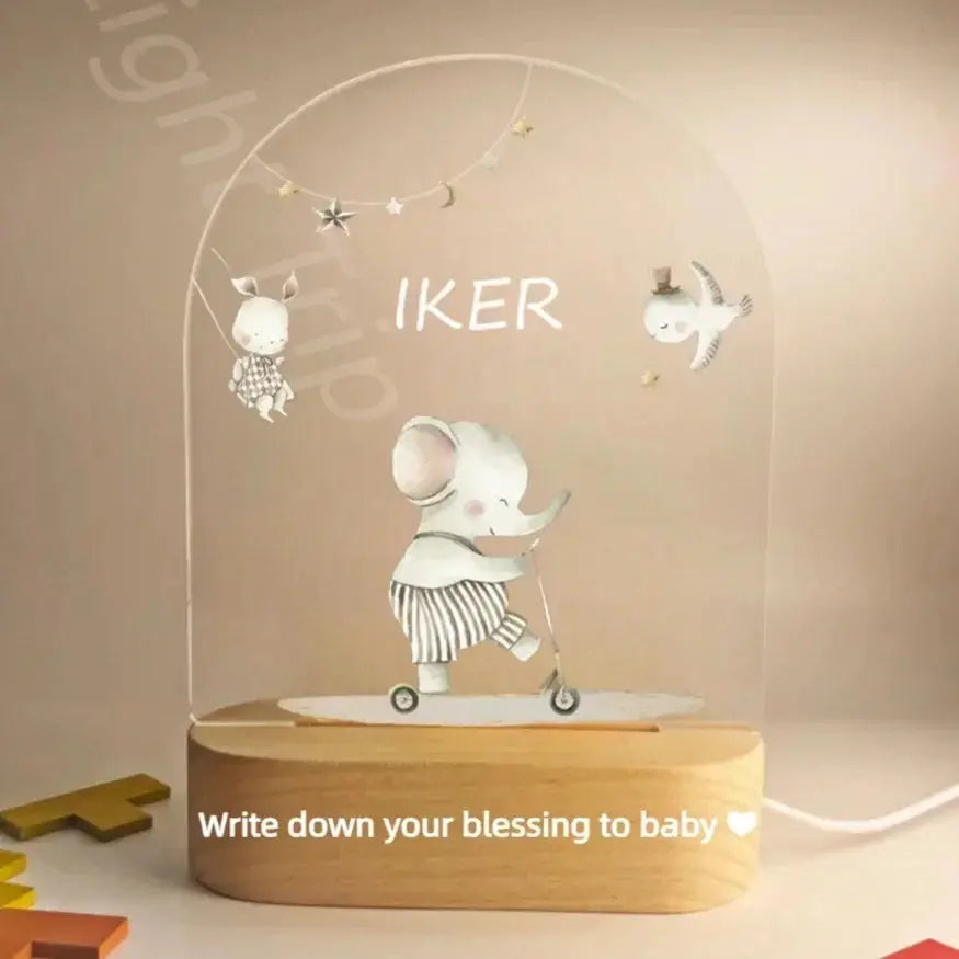 Veilleuse personnalisée bébé, nom personnalisé, Animal, ours, lapin, avec lampe USB, pour chambre à coucher, cadeau d'anniversaire et de noël Cadeaux Personnalisés – Idées Cadeaux Originales & Souvenirs Animaux Décédés