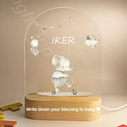 Veilleuse personnalisée bébé, nom personnalisé, Animal, ours, lapin, avec lampe USB, pour chambre à coucher, cadeau d'anniversaire et de noël Cadeaux Personnalisés – Idées Cadeaux Originales & Souvenirs Animaux Décédés