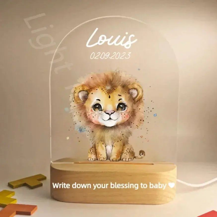 Veilleuse personnalisée bébé, nom personnalisé, Animal, ours, lapin, avec lampe USB, pour chambre à coucher, cadeau d'anniversaire et de noël Cadeaux Personnalisés – Idées Cadeaux Originales & Souvenirs Animaux Décédés