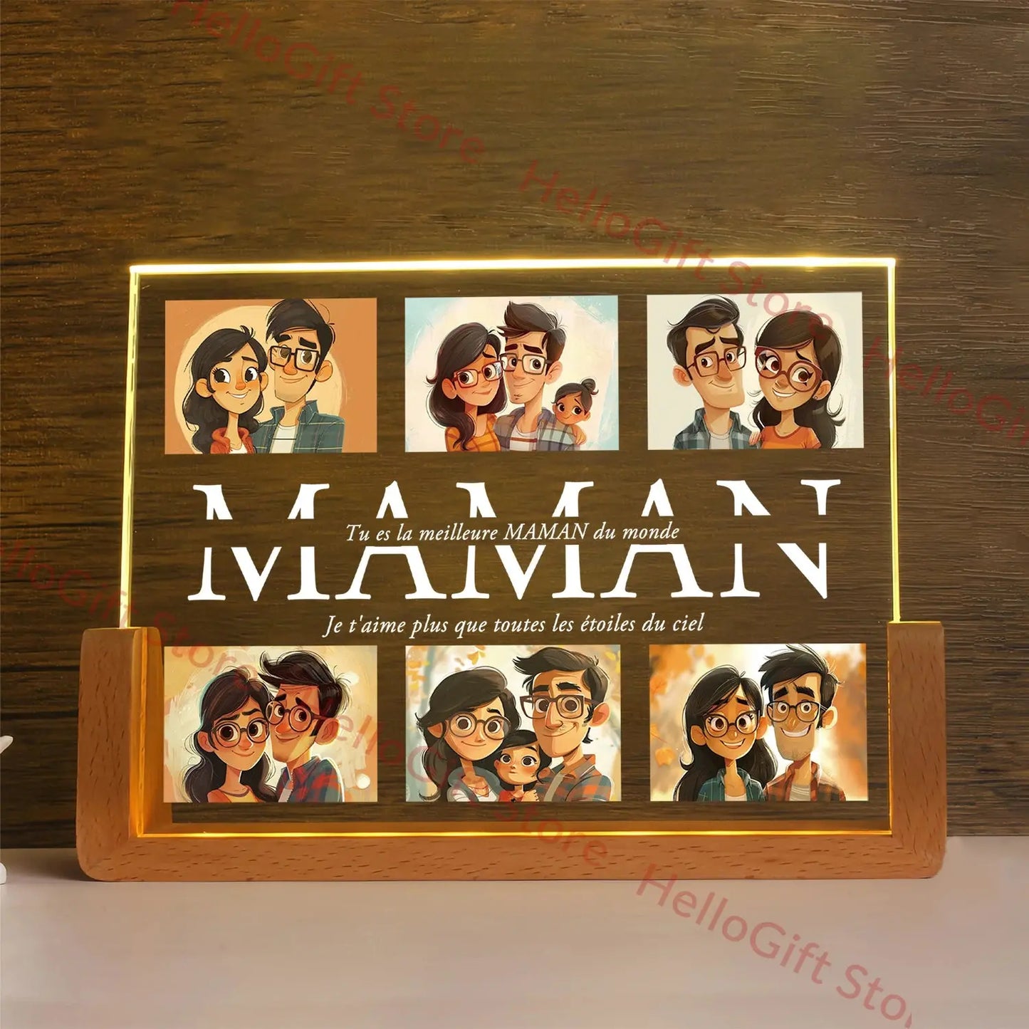 veilleuse led acrylique personnalisee avec texte