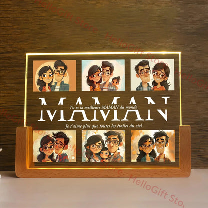 veilleuse led acrylique personnalisee avec texte