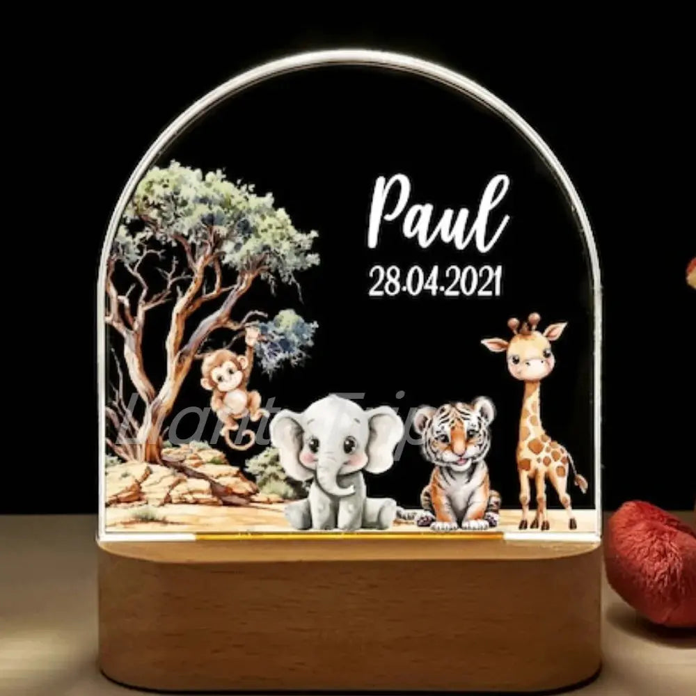 lampe LED chateau chambre fille personnalisee