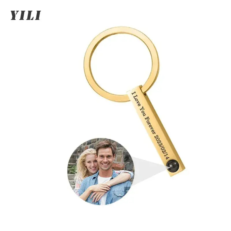Porte-clés de Projection de Photo personnalisé, porte-clés de Projection de Photo en forme de cœur personnalisé pour femmes, cadeaux commémoratifs d'anniversaire Ma boutique
